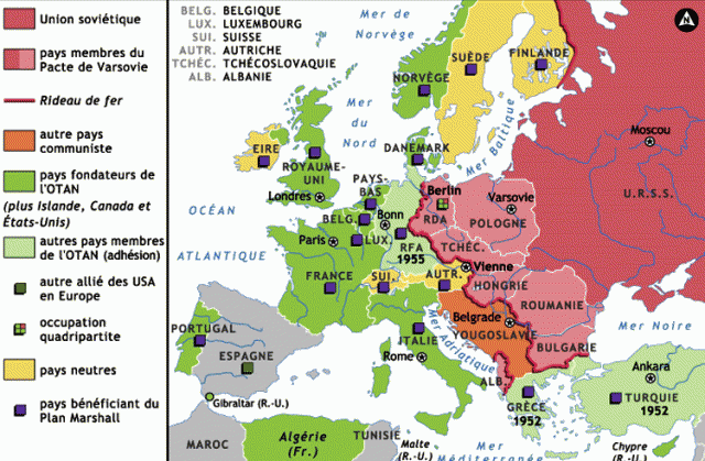 Europa, 1957. OTAN, Pacto de Varsovia y Plan Marshall